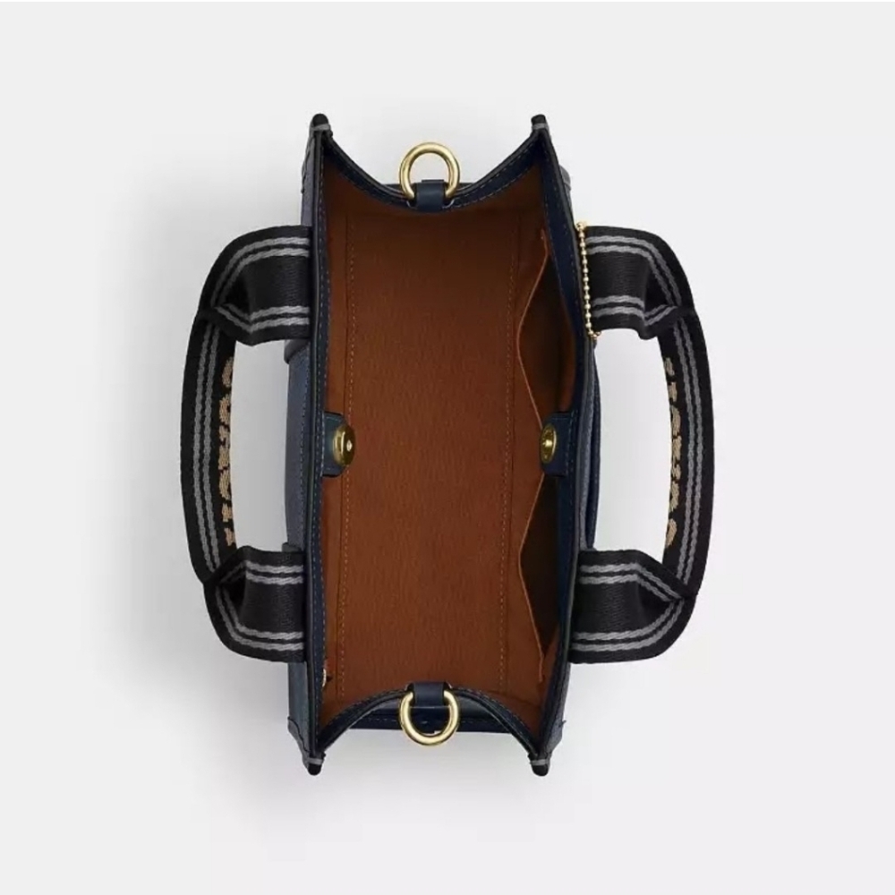 Coach Leather Smith Tote 24 with Striped Handles. - Picture 6 of 11